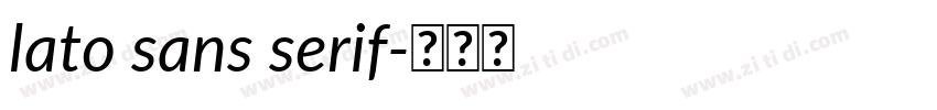 lato sans serif字体转换